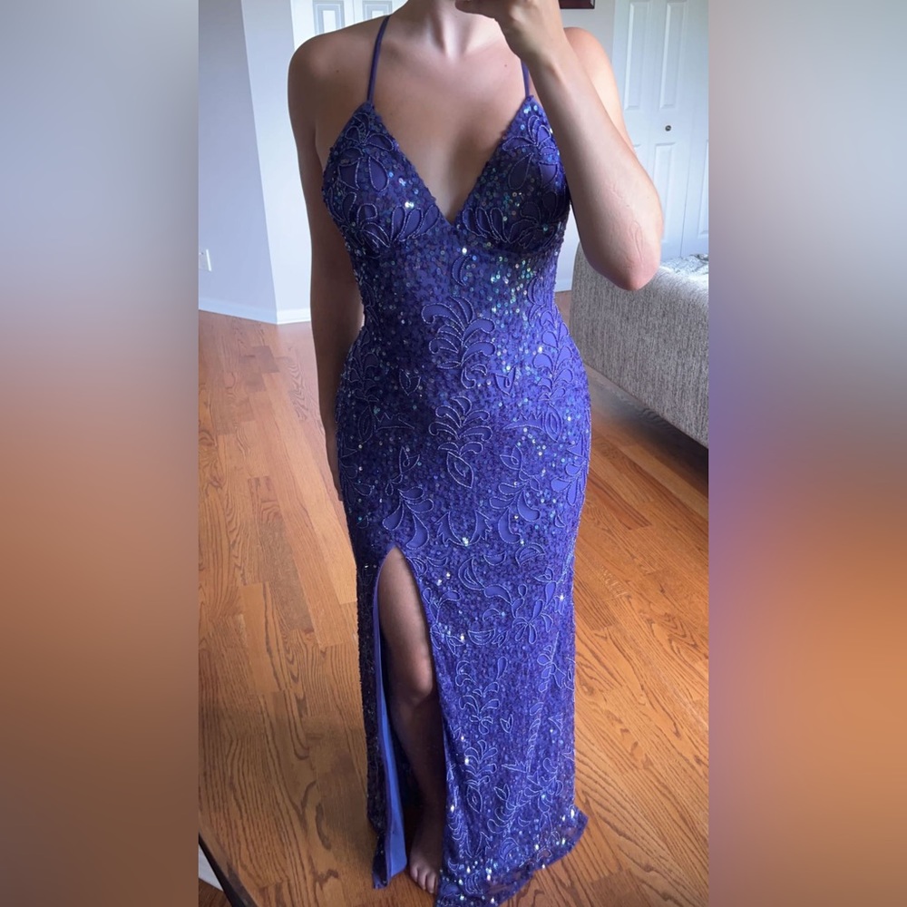 Maxi Purple Prom Dress